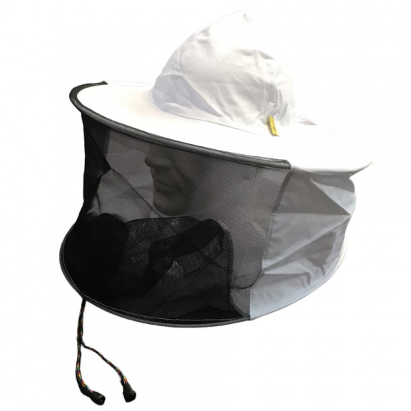 Chapeau voile d'apiculteur uni couleur blanche