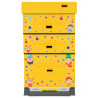 Ruche 10C EASY-ONE DECO jaune or avec dessins d'enfants