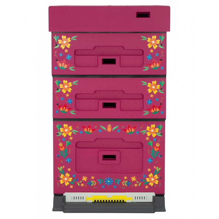 ruche Easy One rose framboise avec fleurs